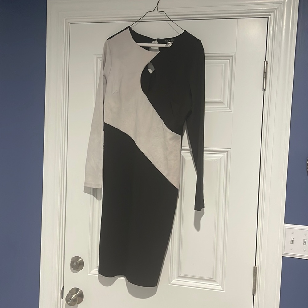 Venus Grey and Block Colorblock Dress